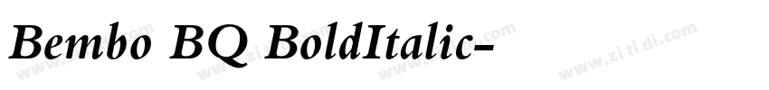 Bembo BQ BoldItalic字体转换